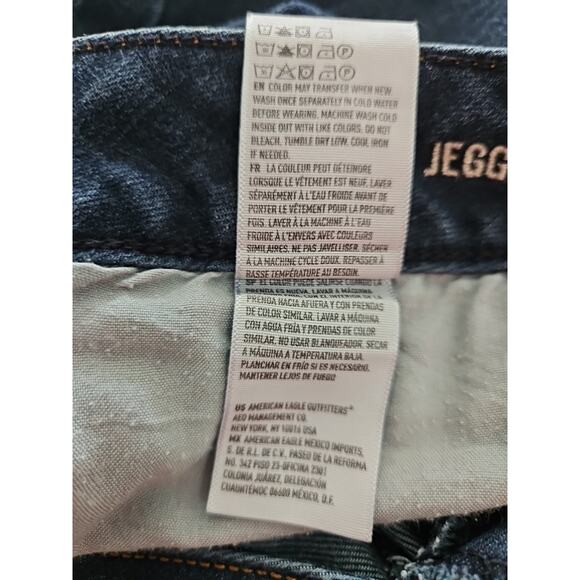 Amercan Eagle Outfitters Womens Jegging Blue Size 14 Short Cotton Blend Stretch - Picture 7 of 12